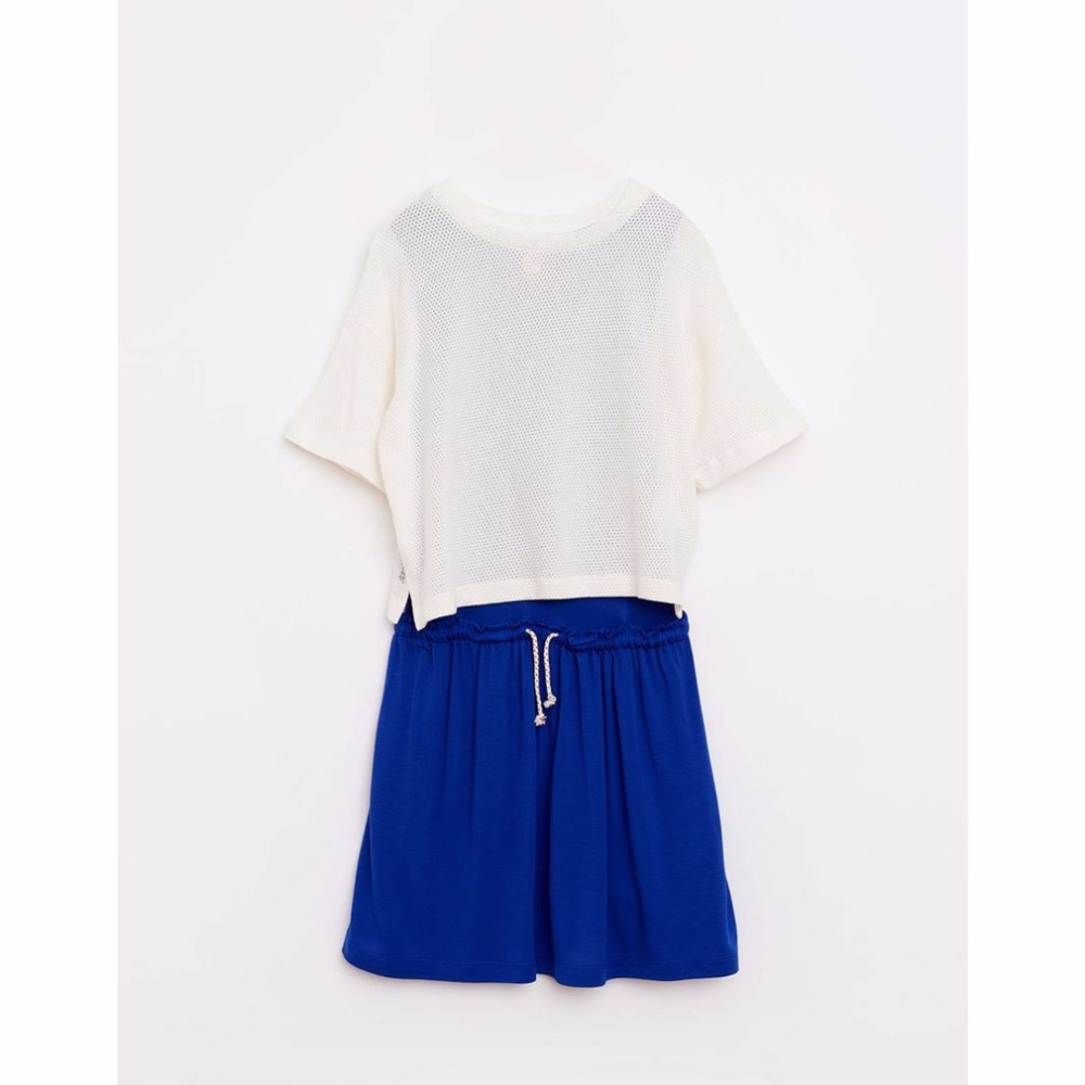 NWT Bellerose Klein Blue Layered Abal Dress